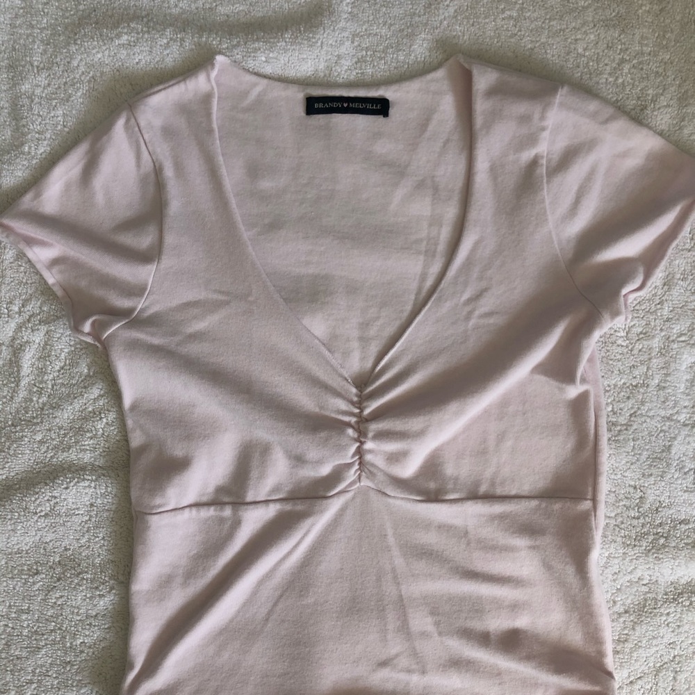 Brandy Melville baby pink crop top